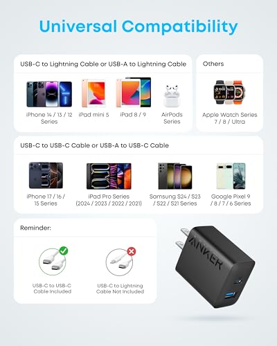 Anker Phone Charger, 20W USB C Charger Block, Type C Charger Fast photo 9