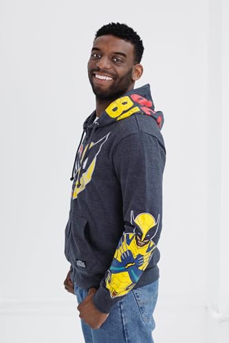 Marvel Deadpool and Wolverine Adult Fleece Zip Up Hoodie Sizes (X-Small - 2XL)4