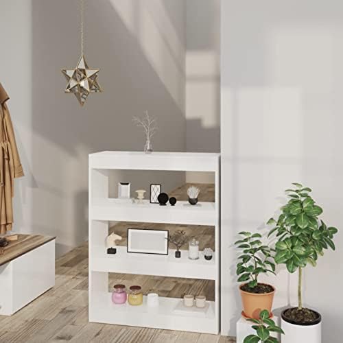 Susany Book Cabinet Room Divider Bookcase Room Partition Storage Unit Display Shelf Home Living Room FurnitureConcrete Grey 60x30x72 cm