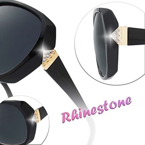 Image of The Fresh Women's Oversized Square Jackie O Cat Eye Hybrid Butterfly Fashion Sunglasses - Exquisite Packaging