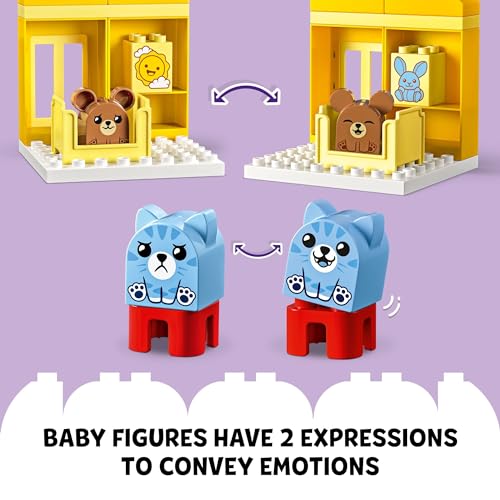 Image of LEGO DUPLO My First Daily Routines: Eating & Bedtime Toy for Social and Emotional Roleplay, Animal Toys, Gift for Preschool Kids Ages 18 Months and Up, Helps Toddlers Explore Feelings, 10414