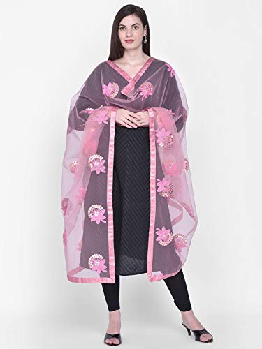Image of DUPATTA BAZAAR Woman's Embellished Net Dupatta