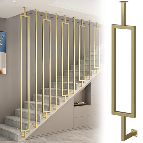 Poteau de balustrade en fer forgé réglable or pour maison et loft