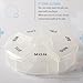 Deke Home - Round Portable Pill Box (2 Pack), Medicine Planner, Small 7 Day Weekly Travel Container, Medication, Vitamin Holder, Pillbox Organizer, Pill Dispenser, Daily Sorter & Reminder, BPA Free