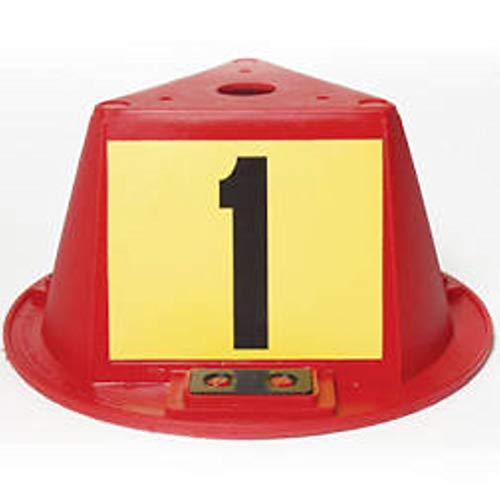 Auto Dealer Supplies Magnetic Roof Toppers - Magnetic Car Top Hats - Set of 10 - Red - Numbered 1 Thru 10