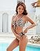 Blooming Jelly Womens Bikini Sets Summer Sexy Bathing Suit Criss Cross 2 Piece Swimsuits 2026 (Large, Leopard)