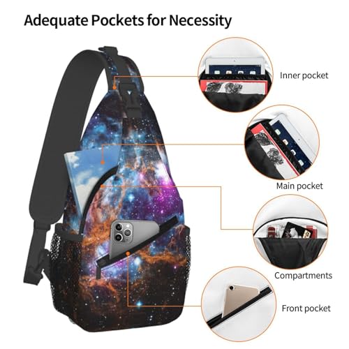 Bolso tipo bandolera Universo Galaxia para senderismo miniatura 4