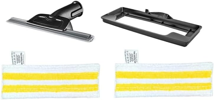 Accessory Kit for Kärcher SC Series - Window Squeegee Nozzle, Carpet Glider & Steam Mop Cloths for SC1/SC2/SC3/SC4/SC5 Steam Cleaners