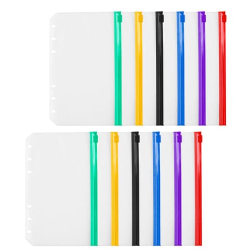 PATKAW PVC�f�ނ̑ϖ��Ր������u���C���_�[�t�H���_�[ 6���o�C���_�[�|�P�b�g�t�� ���ސ����ɍœK �w����I�t�B�X��c�g����12�Z�b�g A6�T�C�Y