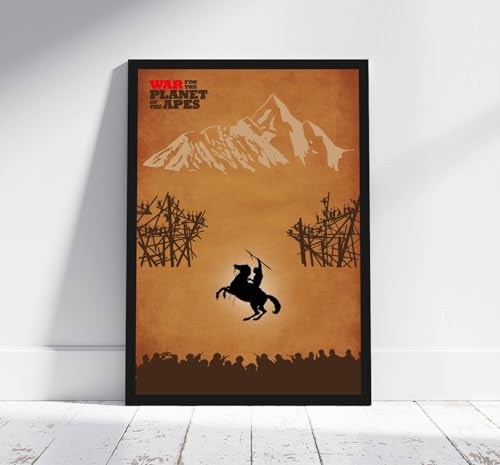 War for the Planet of the Apes Minimalist Movie Poster Illustration Collectibles Andy Serkis Woody Harrelson Fan art Gift for Movie Lovers Unframed Wall Art (13 x 19 inch)