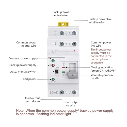 Commutateur de transfert automatique 110V ATS avec basculement sans interruption - 4