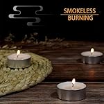Tea Light Candles 32Pcs, 4 Hour Long time Burning, Bulk White Unscented Smokeless Tea Candles for Home, Shabbat, Weddings, Events, Emergencies (32Pcs-White) - Image 4