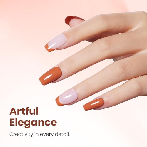 Image of Beetles Orange Gel Nail Polish - 1Pcs 15ml Dark Orange Color Soak Off Gel Polish Nail Art Manicure Salon DIY Uv Lamp Fall Nail Design Decoration at Home