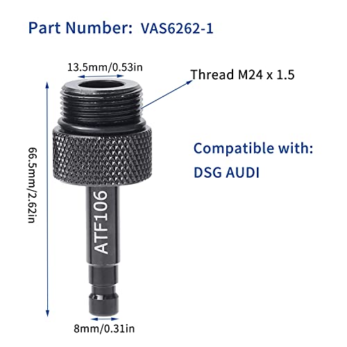 Transmission Automatic Fluid Oil Filling Filler Adapter Compatible With Vw Audi 09G 01J 722.9 Cvt Dsg Atf Benz 722.9, 5Pcs Atf Adaptor Set Automatic Transmission Fluid Oil Filling Filler Adapter #TOP2