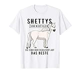 Süßes Pferdesprüche Mädchen Jungen Kinder Jugendliche Damen Herren Shirt mit Reiter Sprüche für Reiterin mit Pferd & Pony als eines der Pferdeshirts. Pferdespruch Shettys sind nicht klein sie sind nur reduziert auf das Beste als tolles horse riding Shirt