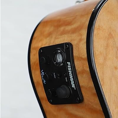 Lanikai QM-NACET 4 String Ukulele, Tenor Quilted Maple Ukulele with Cutaway and Fishman Kula Electronics, Natural Stain