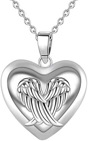AEONSLOVE Chime Ball Pregnancy Pendant Necklace Music Wishing Bola Angel Wing Heart for Pregnancy Mom Baby Best Jewellery Gift