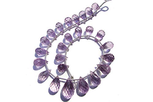Améthyste rose pour fabriquer un collier bohème chic avec des perles gouttes facettées