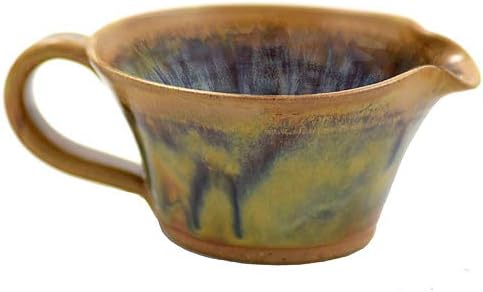 Modern Artisans Tuscan Farmhouse Collection: Stoneware Pottery Mixing Bowl with Handle (Mini Size 12 oz)