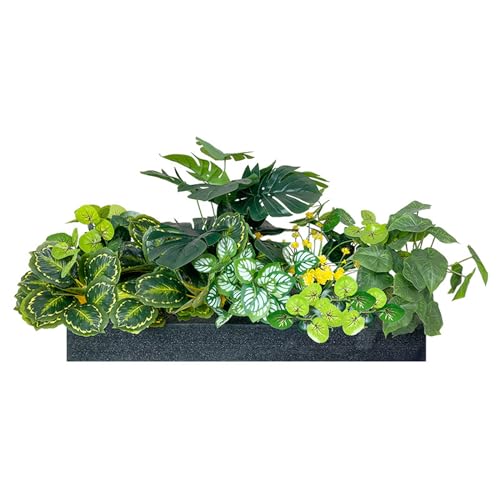 WJPDXFENG Simulated Plant Landscaping, UV-Resistant Artificial Flower Landscaping Combination, Fake