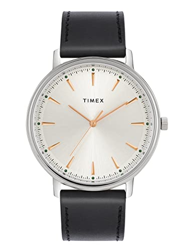 TIMEX Fashion Collection 3 Hands Men Analog Silver Dial Coloured Quartz Watch, Round Dial with 41 mm Case Width – TWTG80SMU19