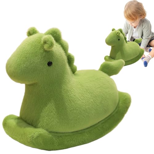 Generico Caballo de peluche - Caballo blando balancín 40 cm - Decoración de escritorio y compañero de sueño para habitación de los niños y salón