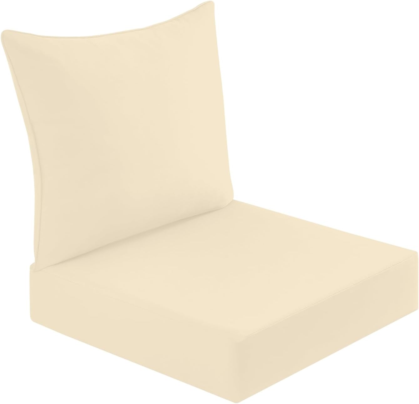 downluxe Outdoor Deep Seat Cushions Set, Waterproof Memory