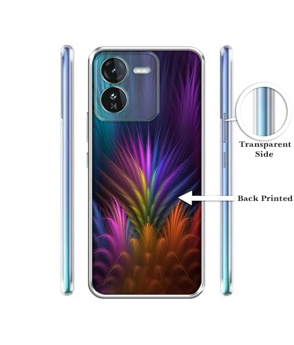 Image of Casotec Multicoloured Design Printed Silicon Soft TPU Back Case Cover for iQOO Z9 5G