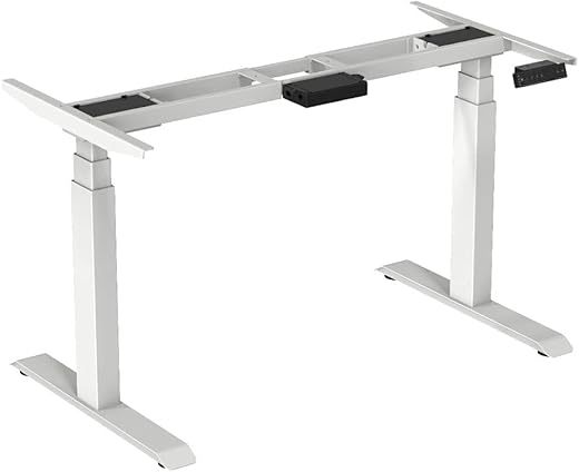 Ergologic Height Adjustable Table – Electric Dual Motor 3 Stage – Ergonomic Sit to Standing Computer Desk for Home Office Work, 120 KG Capacity,…