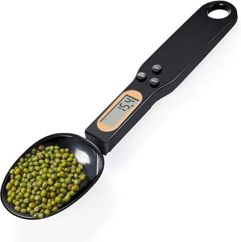 OBEST Digital Scale Spoon, Electronic Measuring Spoon, Kitchen Electronic Weighing with LCD Display for Cooking, Baking, Flour, Spices, Medicine, Seasoning (72878)
