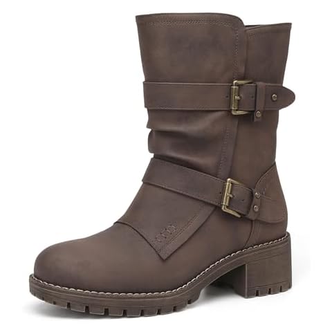 DECARSDZ Women's Mid Calf Motorcycle Boots Cover
