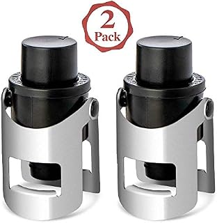 OKAYMART 2 Packs of Champagne Stopper,Bottle Sealer with Bulit-In Pressure Pump,Leak Proof