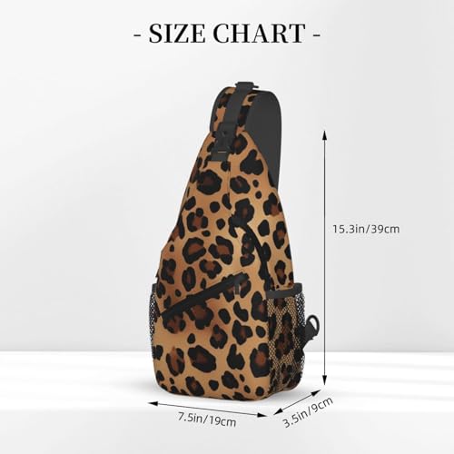 Bolso cruzado con estampado de leopardo para hombres y mujeres miniatura 3