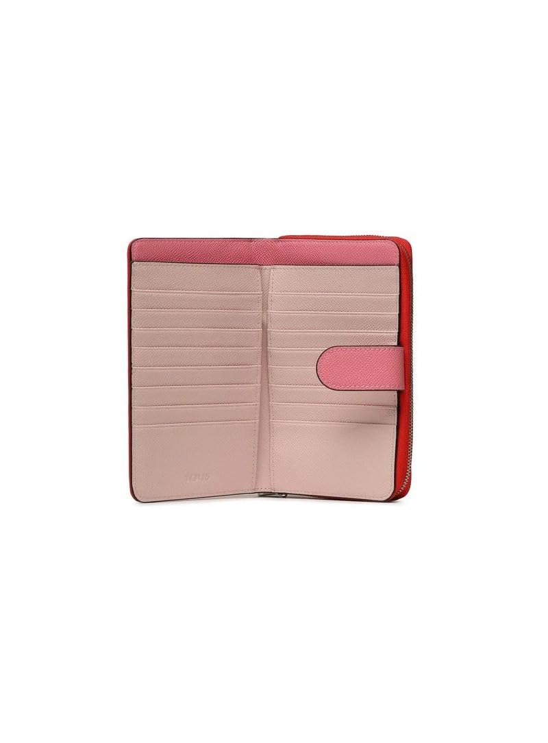Tous Billetera Mediana Roja, para Mujer, Medidas 19 x 12 x 4 cm, Colección New Dubai Saffiano