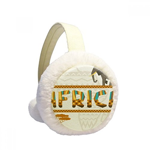 Calentadores orejeras de invierno con estampado de elefante africano para regalo original