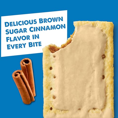 Image of Pop-Tarts Toaster Pastries,Breakfast Foods,Kids Snacks,Family Pack,Frosted Brown Sugar Cinnamon (32 Pop-Tarts),(Pack of 2)