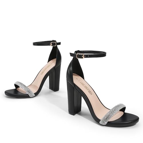 Image of DREAM PAIRS Women's Hi-Chunk High Heel Pump Sandals | High Heels, Pump Sandals, Buckle