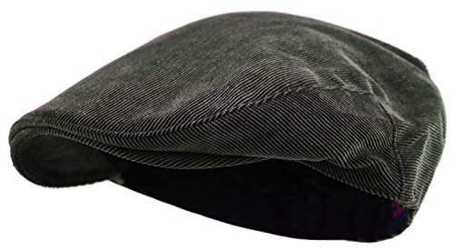 Image of Wonderful Fashion Men's Classic Herringbone Tweed Wool Blend Newsboy Ivy Hat (Large /X-Large, Charcoal)
