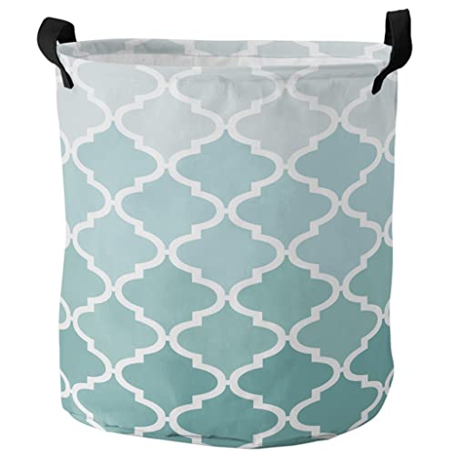 Feer Geometric Blue Green Gradient Turquoise Dirty Laundry Basket Foldable Home Organizer Basket Clothing Kids Toy Storage Basket (Color : D, Size : L) #TOP8