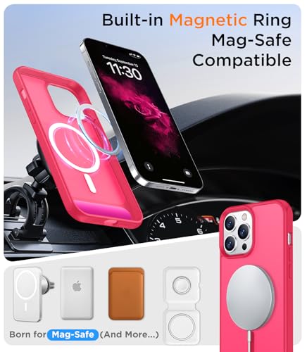 Image of Magnetic Compatible with iPhone 13 Pro Case, [Built-in Invisible Kickstand][Compatible with MagSafe] [Military Grade Shockproof] Slim Translucent Matte Phone Case for iPhone 13 Pro 6.1 inch