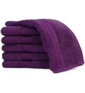 AKTI Premium Hand Towels for Bathroom,16x30 inches, 580 GSM, 6 Piece Set Cotton Towel, Soft & Flu...