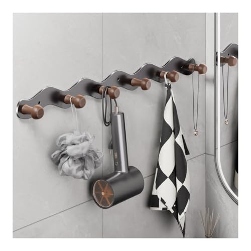 Perchero de Pared de 47cm sin Taladro para la Entrada y Ropa 6