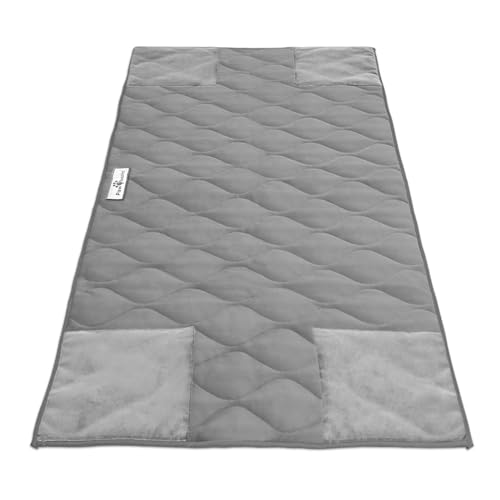 Paw Inspired PopCorner Guinea Pig Cage Liners | Washable Fleece Bedding or Pet Bed Mat for Small Animals | Super Absorbent Pee Pad with Reinforced Corners and Waterproof Bottom (Midwest, Gray)