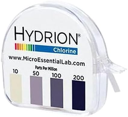 Hydrion Cm-240 Chlorine Dispenser 10-200 PPM Test Roll Plus Extra Roll Plus