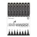 dainayw Calligraphy Brush Pen, Hand Lettering Pens, 8 Size Black Markers Set for Artist Sketch, Technical, Writing, Art Drawing