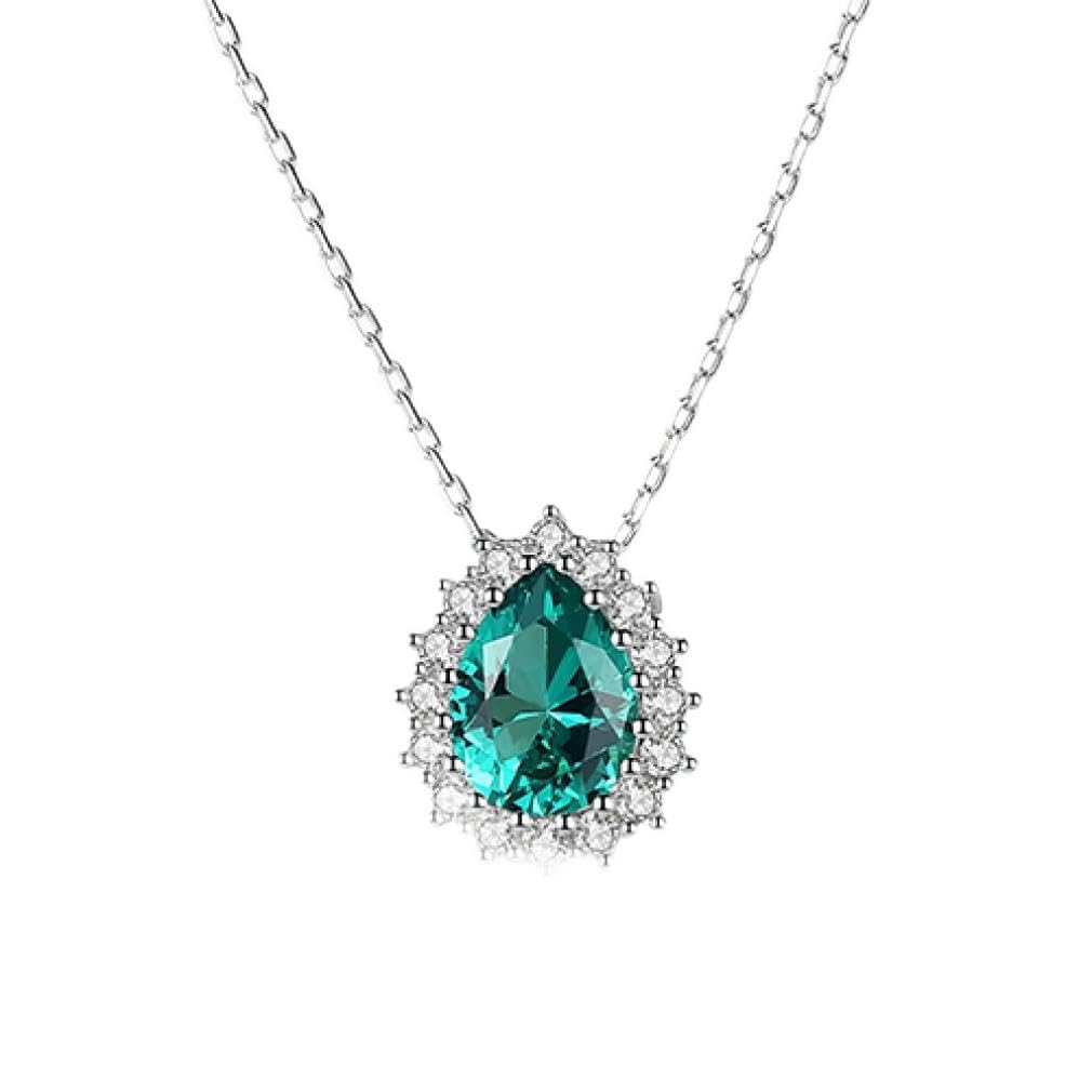 Colliers en argent 925 anti-allergie avec pendentif goutte d'eau en topaze véritable - 2