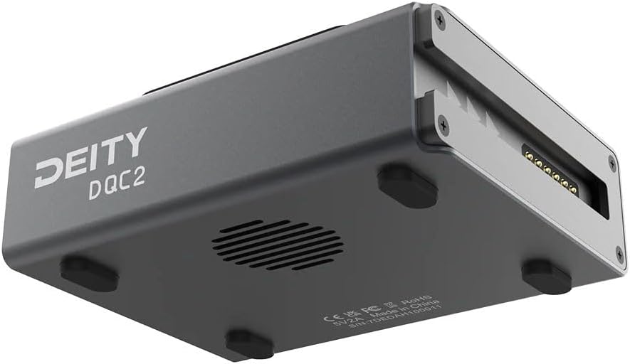 Deity DQC2 2-Bay Smart Battery Charger with Battery Indicator Lights and Two USB-C Power Input Ports (Black)
