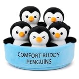 ZENLIV Emotional Comfort & Support Penguins Set of 5, Cute Stuffed Animals