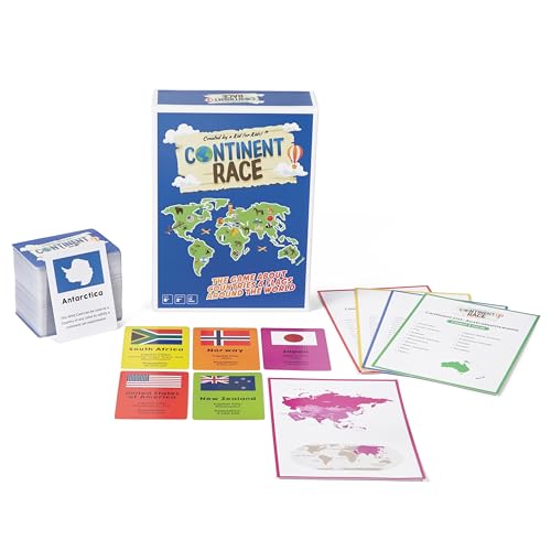 Byron'S Games DYE-1400 Continent Race Geography Board Game thumb #5