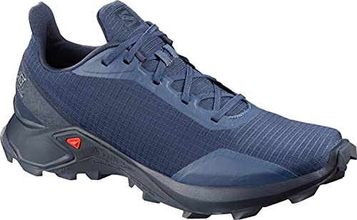 Salomon Men's ALPHACROSS Trail Running Shoe, Sargasso Sea/Navy Blazer/India Ink, 10